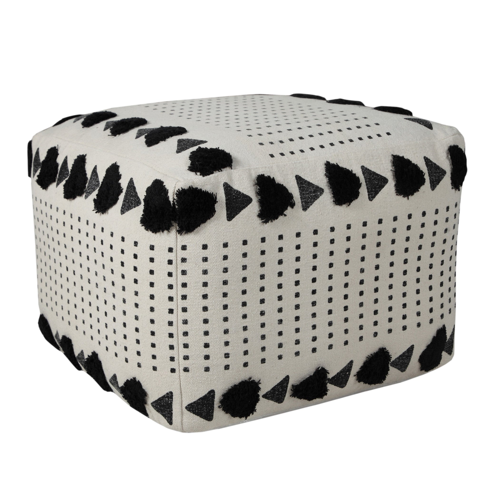 18 White 100% Cotton Ottoman