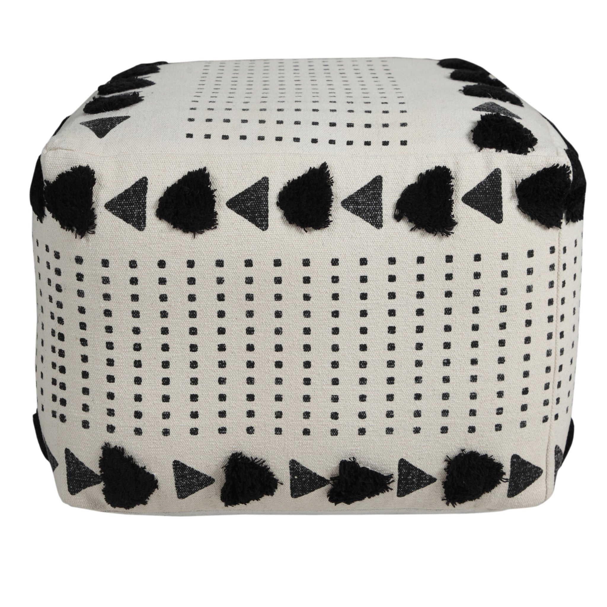 18 White 100% Cotton Ottoman