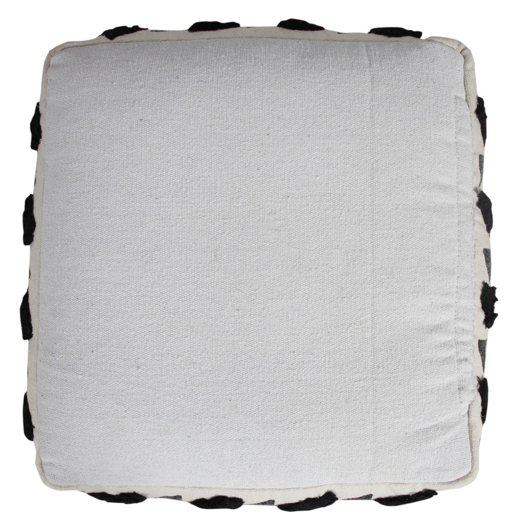 18 White 100% Cotton Ottoman