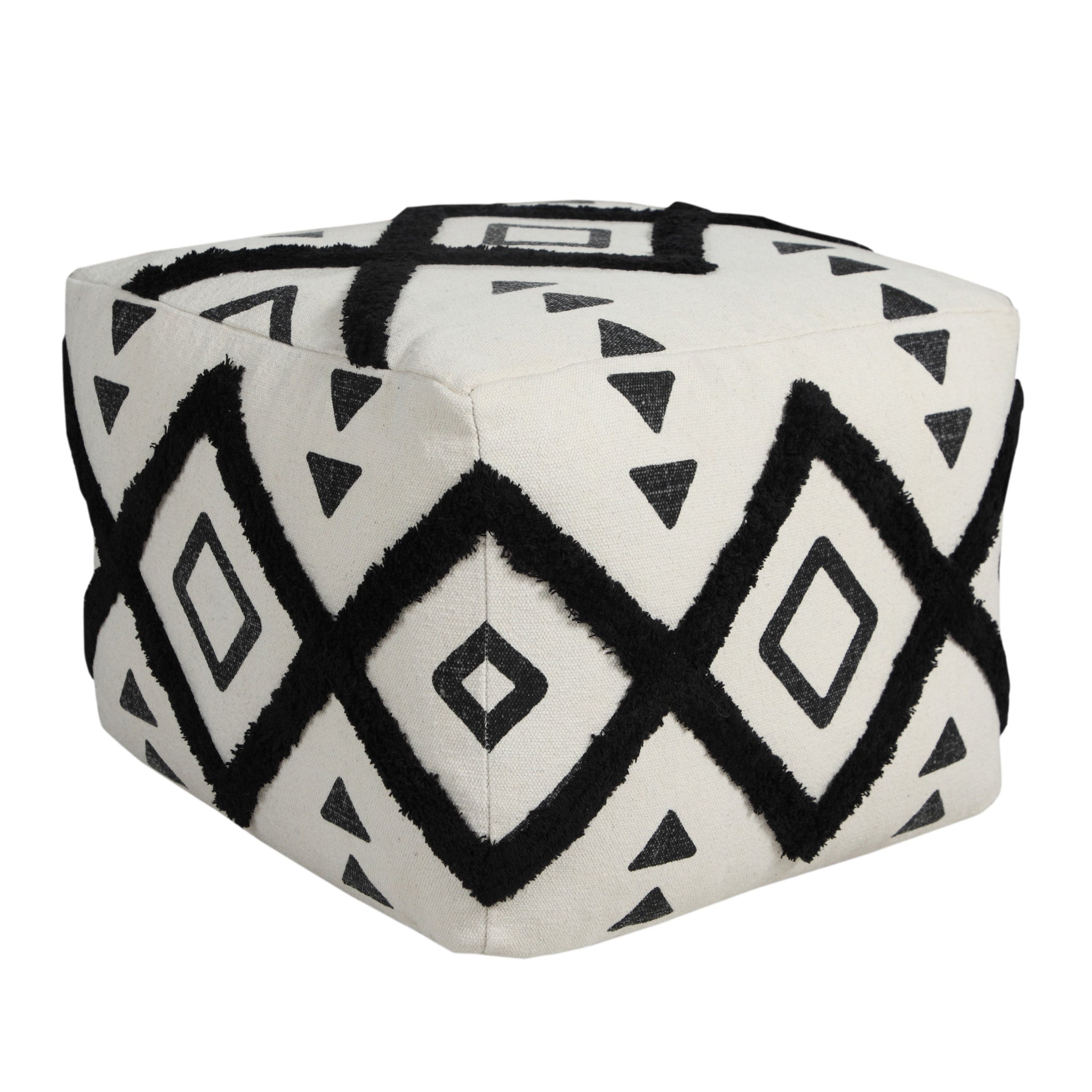 18 White 100% Cotton Ottoman