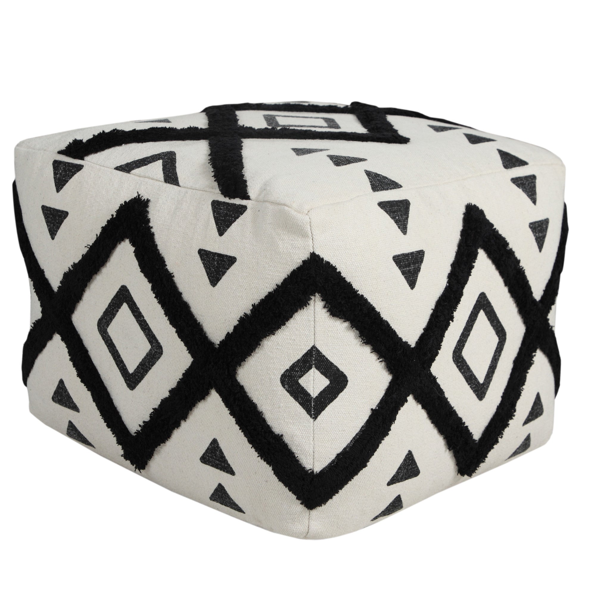 18 White 100% Cotton Ottoman