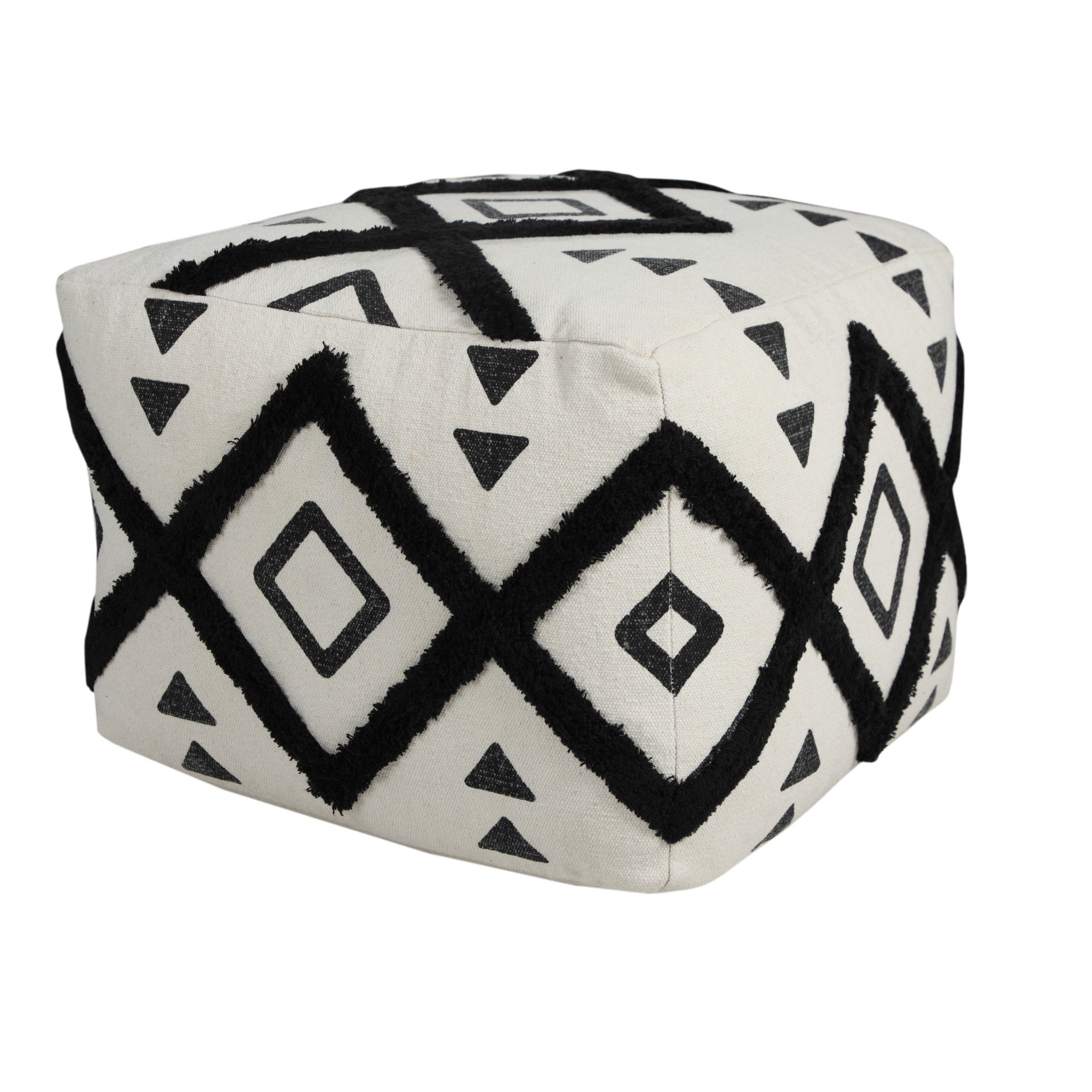 18 White 100% Cotton Ottoman