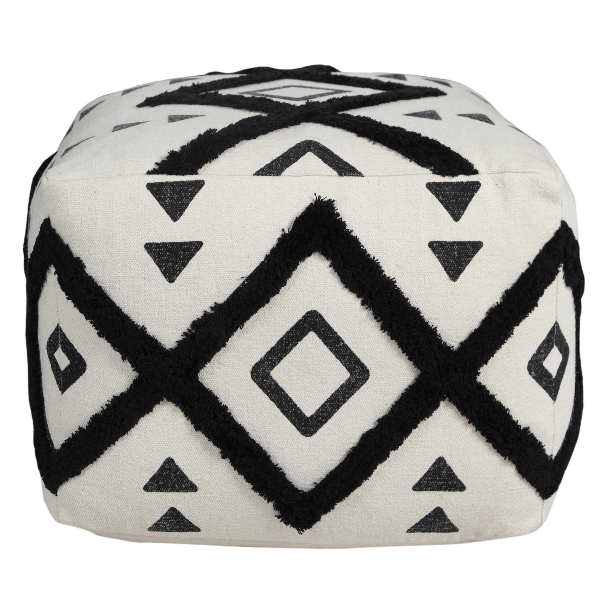 18 White 100% Cotton Ottoman