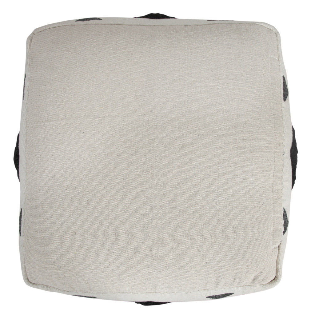 18 White 100% Cotton Ottoman