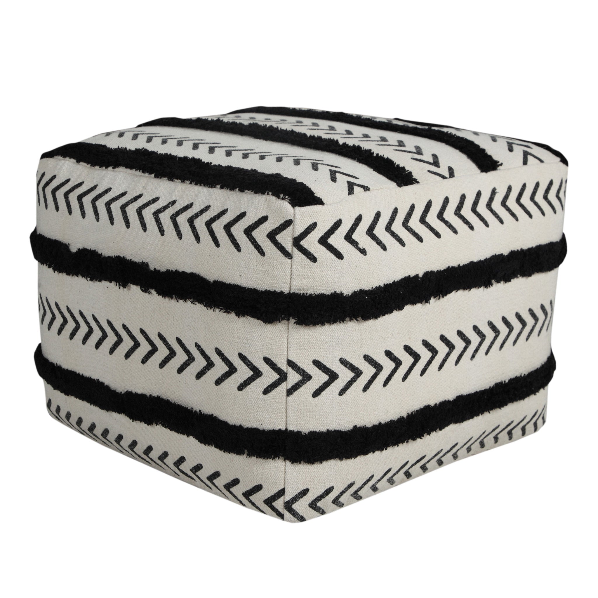 18 White 100% Cotton Ottoman