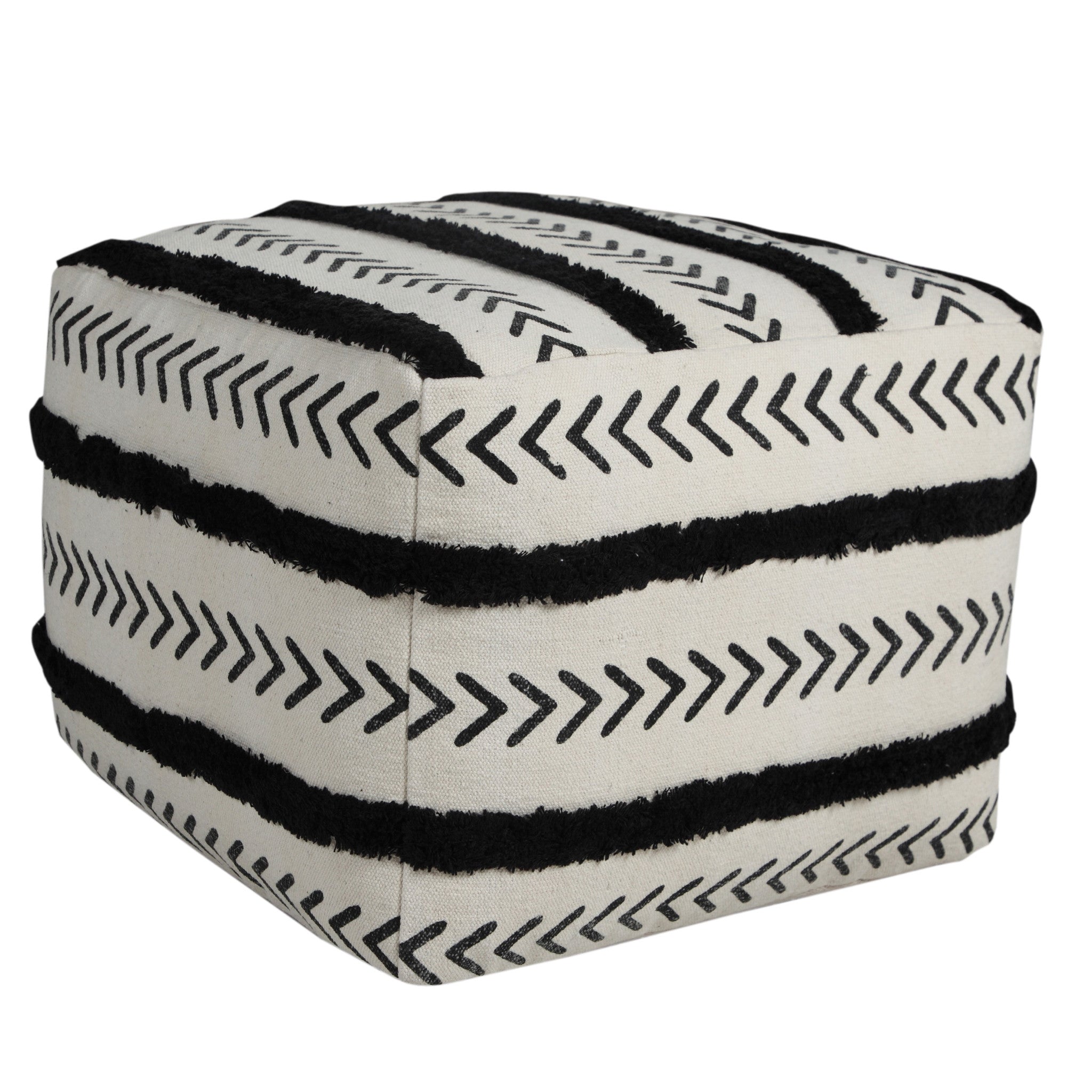 18 White 100% Cotton Ottoman