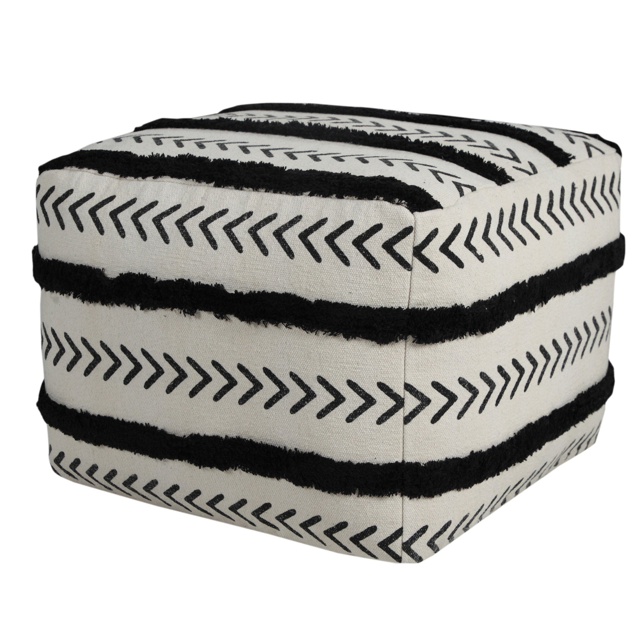 18 White 100% Cotton Ottoman