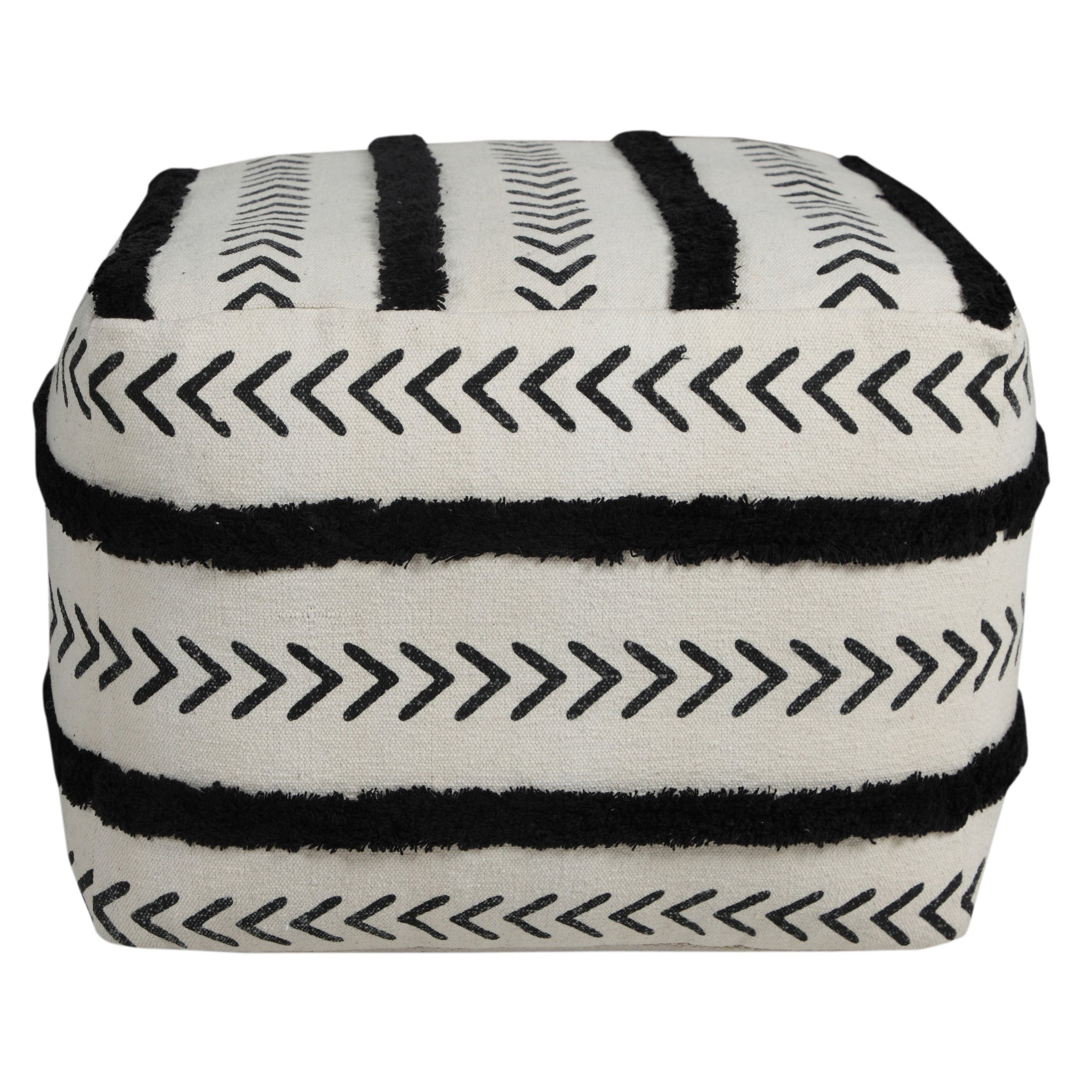 18 White 100% Cotton Ottoman