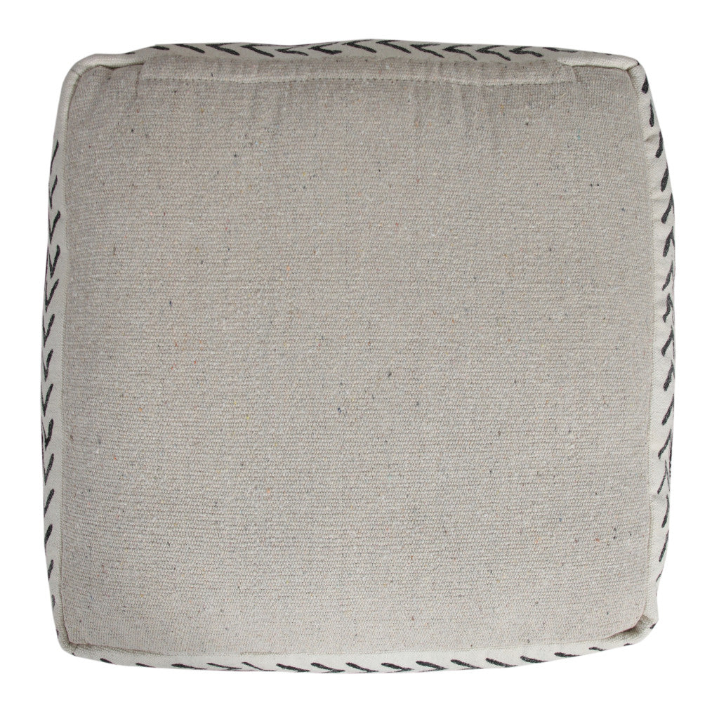 18 White 100% Cotton Ottoman