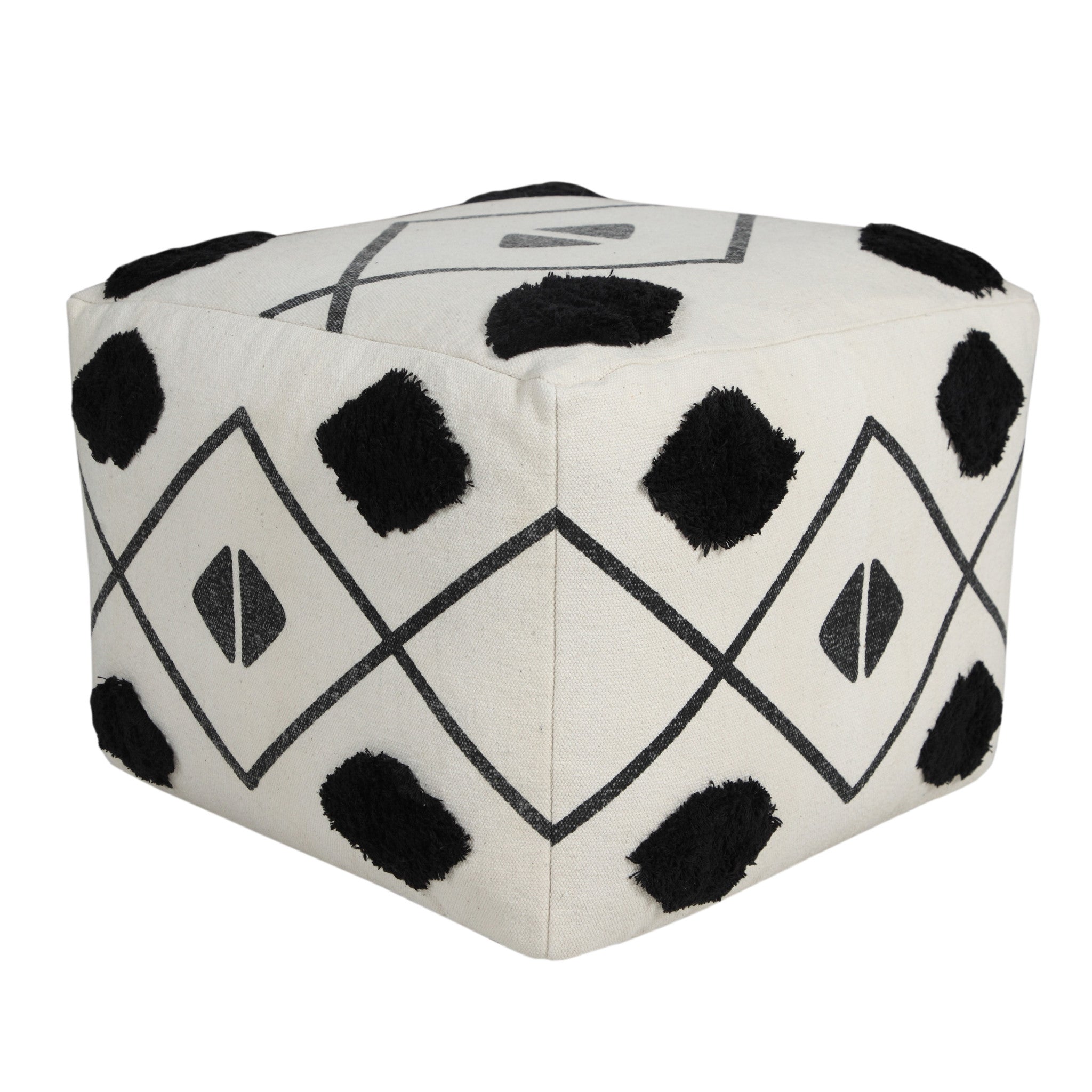 18 White 100% Cotton Ottoman