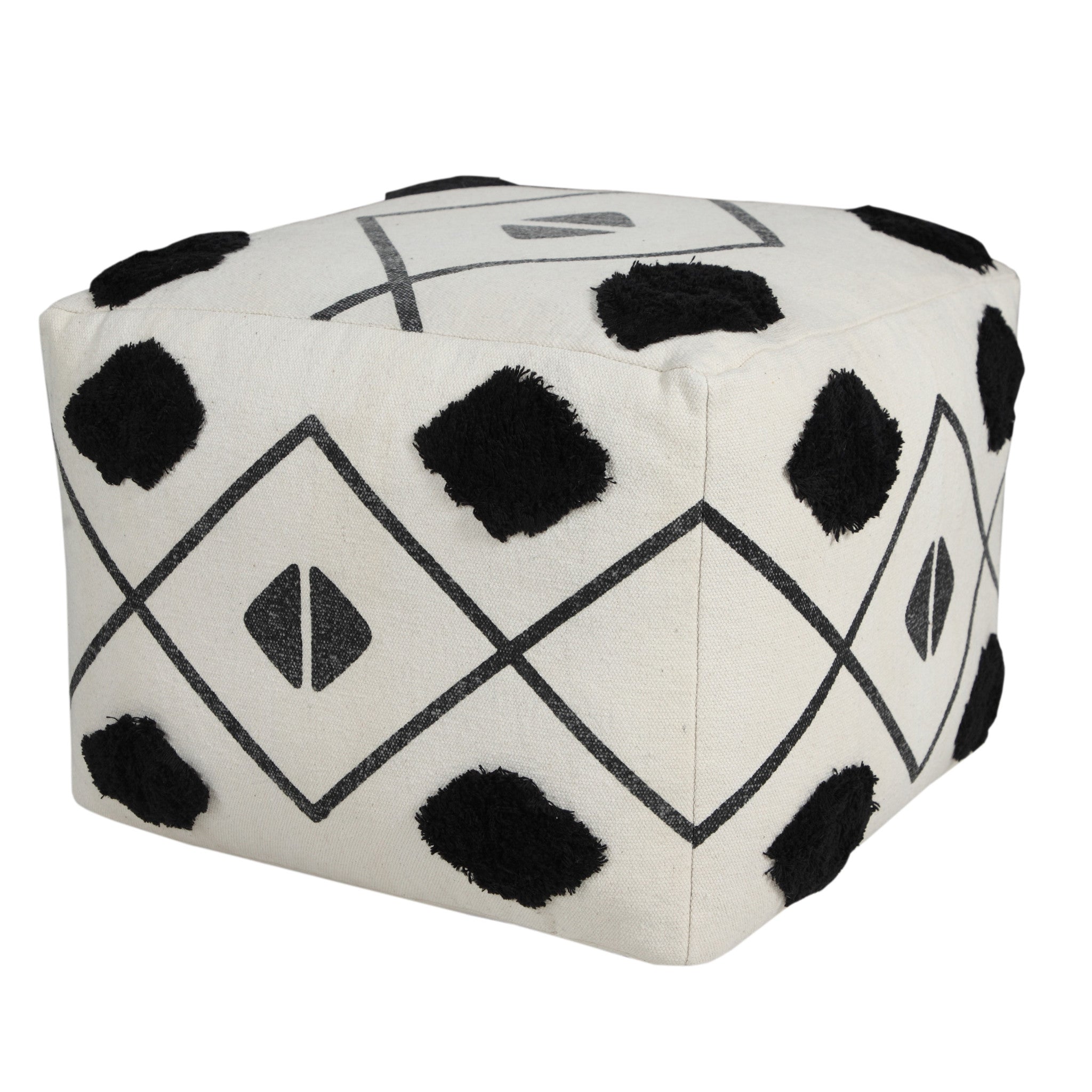 18 White 100% Cotton Ottoman