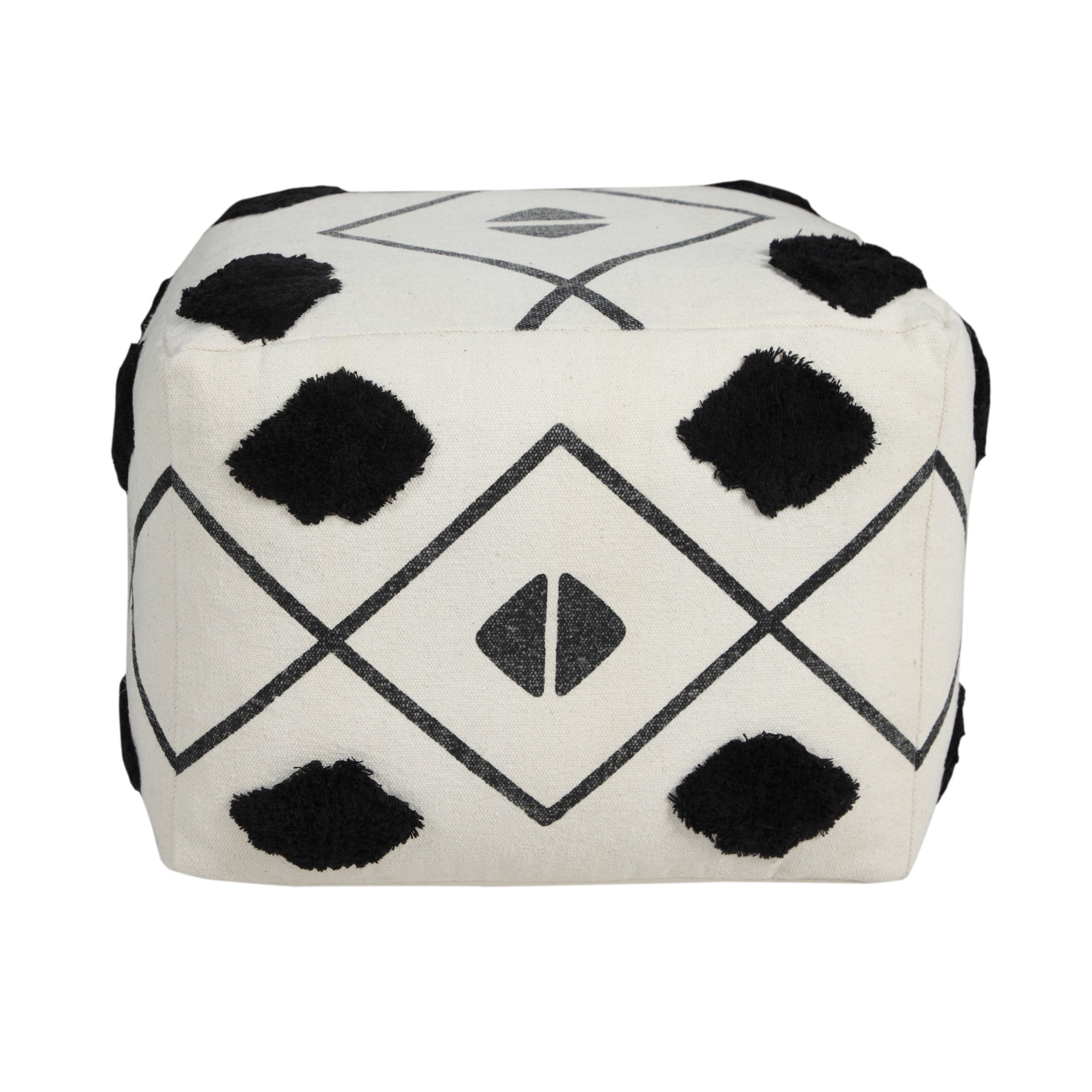 18 White 100% Cotton Ottoman