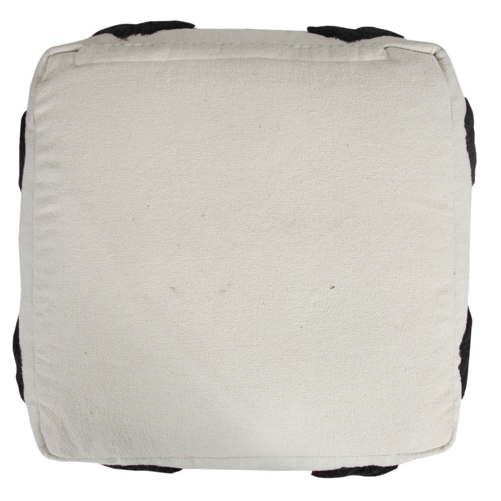 18 White 100% Cotton Ottoman