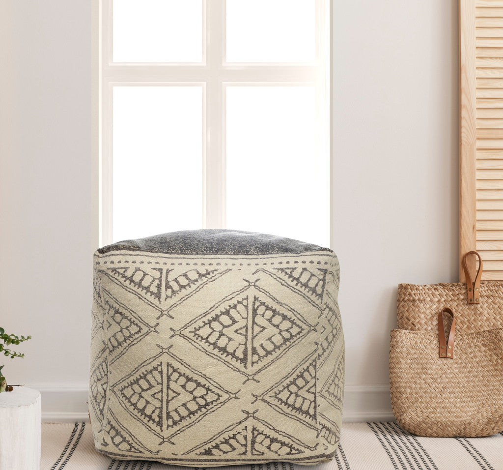 20 Beige 100% Cotton Ottoman