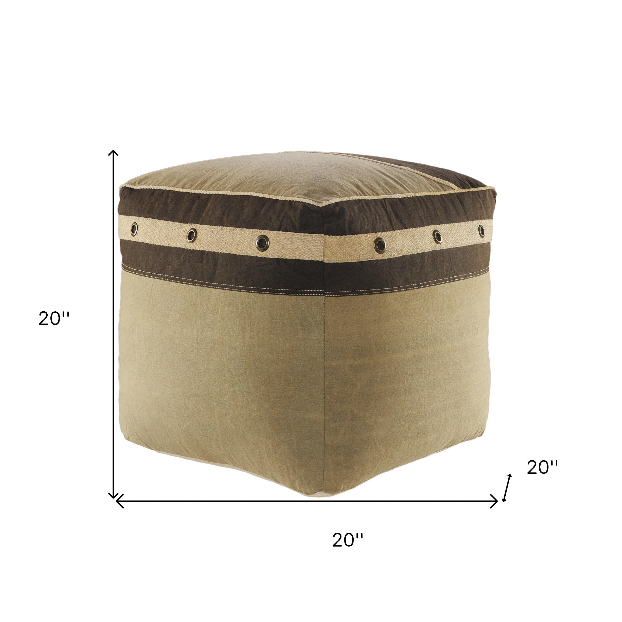 20 Brown 100% Cotton Ottoman