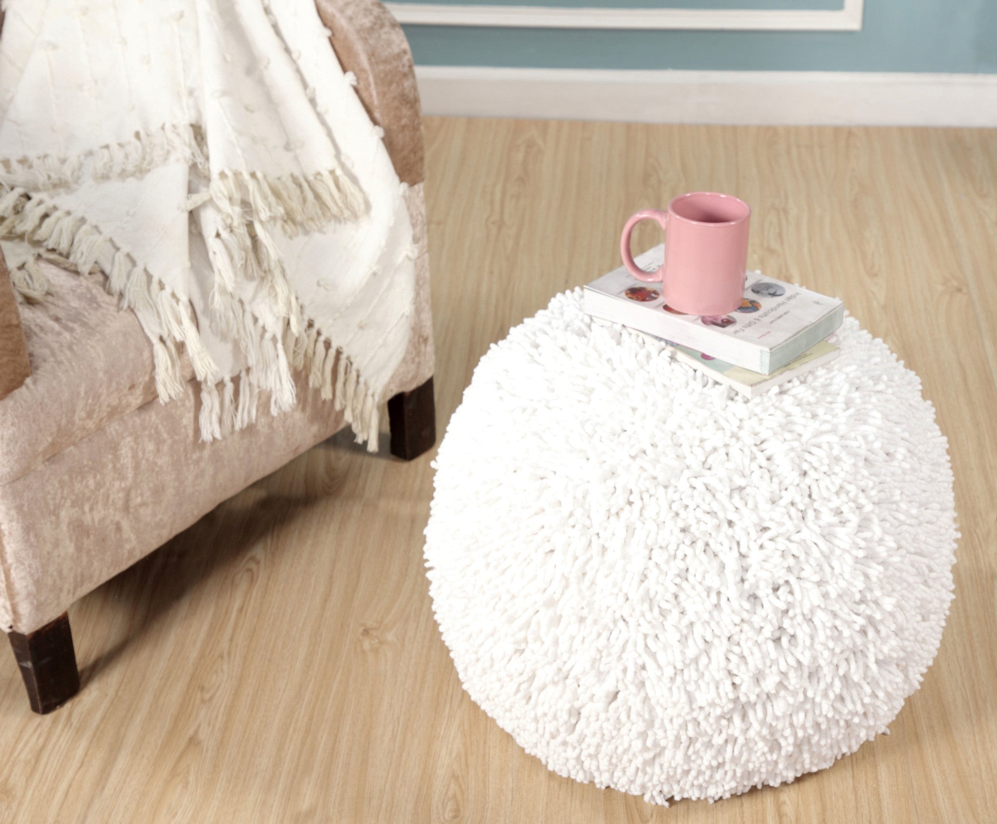 20 Cream 100% Cotton Ottoman