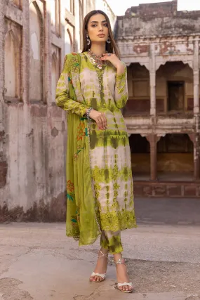 3-Pc Shifley Embroidered Shirt With Printed Trouser and Printed Chiffon Dupatta FFP23-17