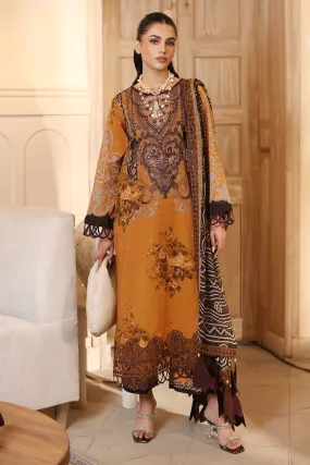 3-Pc Unstitched Printed Embroidered Lawn Shirt With Printed Chiffon Dupatta CRS4-04