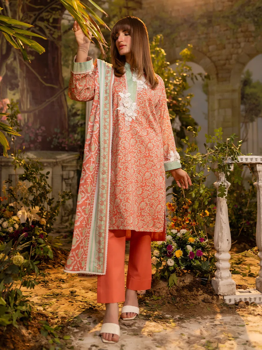 3pc Unstitched Lawn Suit