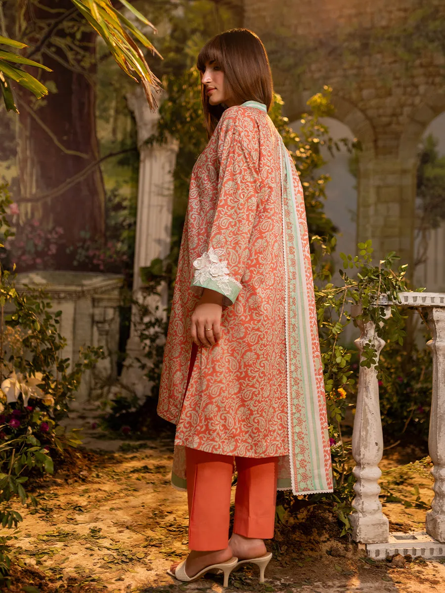 3pc Unstitched Lawn Suit