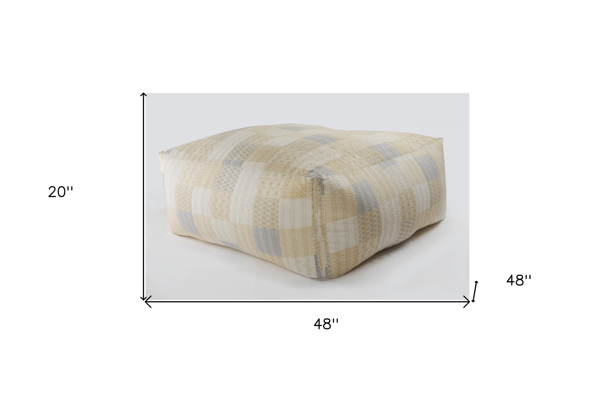 48 Cream 100% Cotton Ottoman