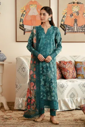 Afrozeh Malina Embroidered Luxury Lawn Unstitched 3Pc Suit AL-24-V3-01 CEILA