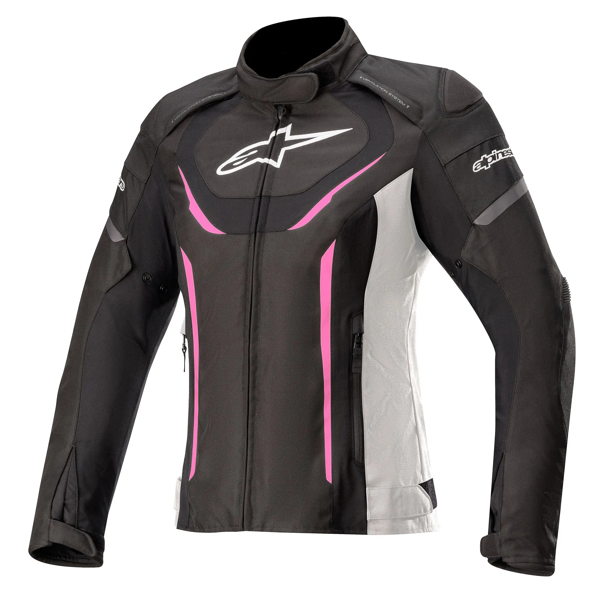 Alpinestars Stella T-Jaws v3 WP Jacket - Black/White/Fuchsia