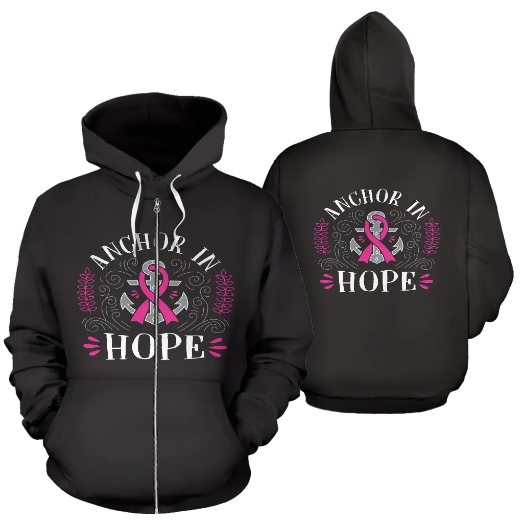 Anchor In Hope Unisex Zip-Up Hoodie