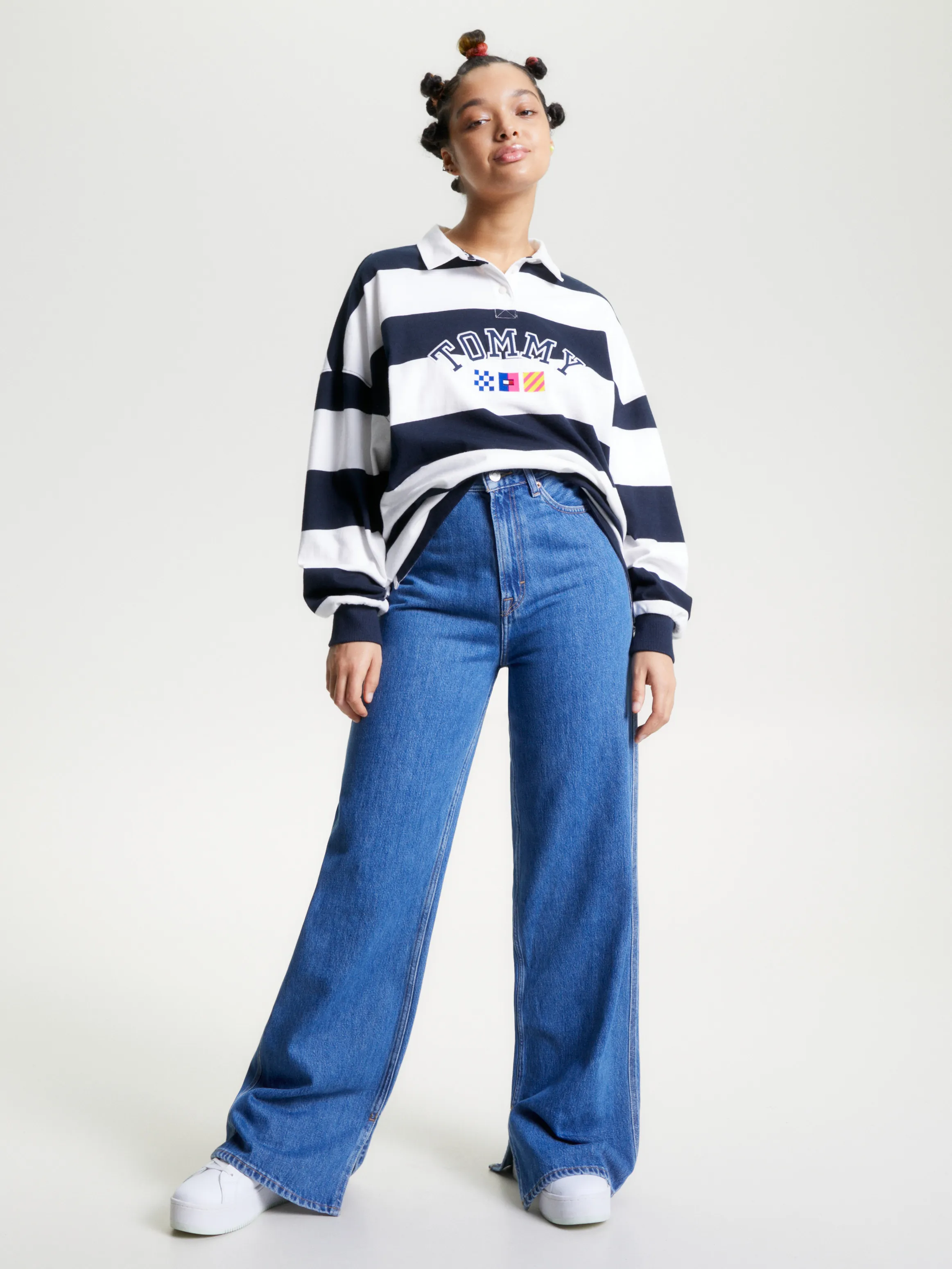 Archive Stripe Oversized Fit Rugby Shirt | Sweatshirts & Hoodies | Tommy Jeans