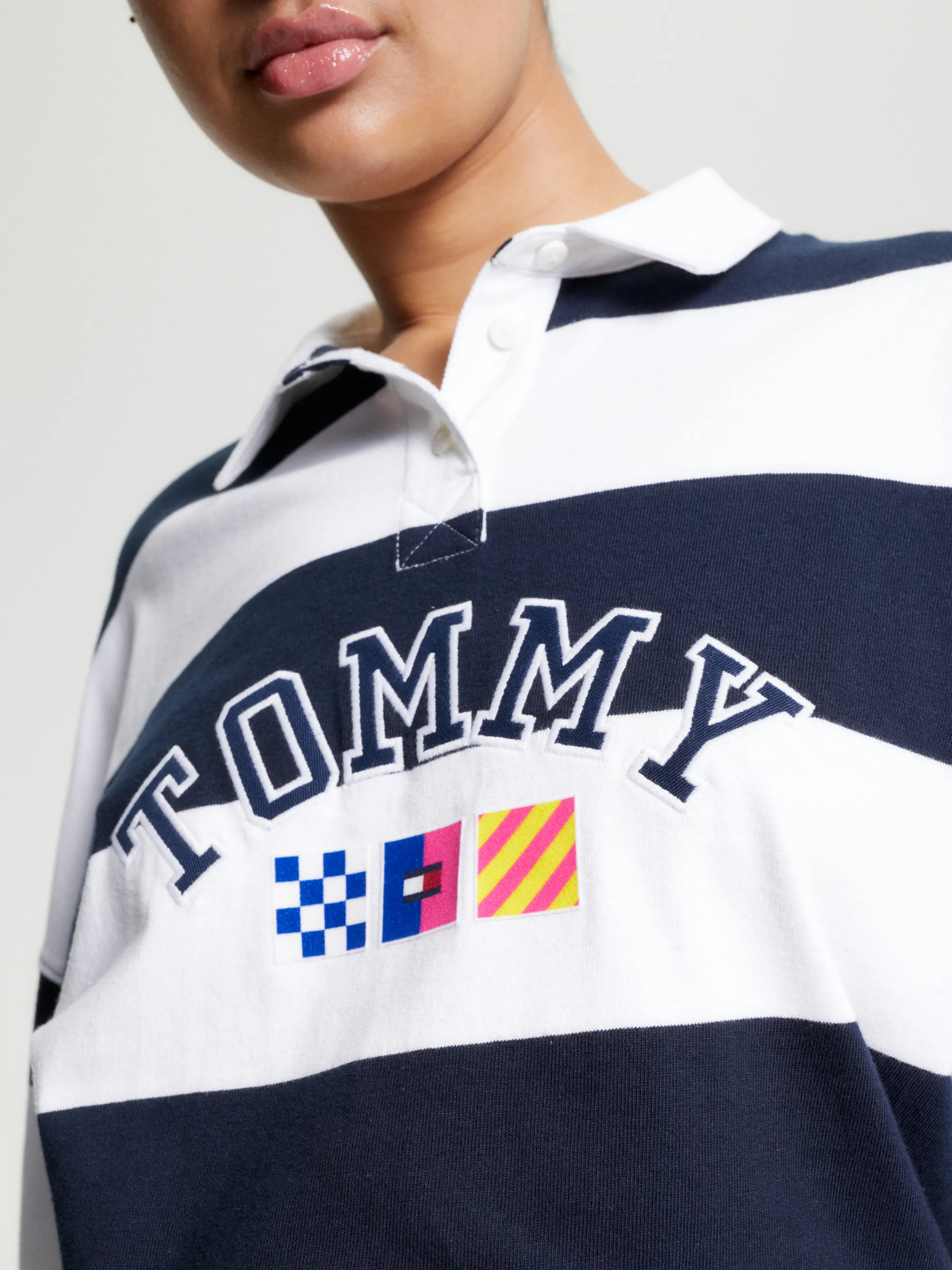 Archive Stripe Oversized Fit Rugby Shirt | Sweatshirts & Hoodies | Tommy Jeans