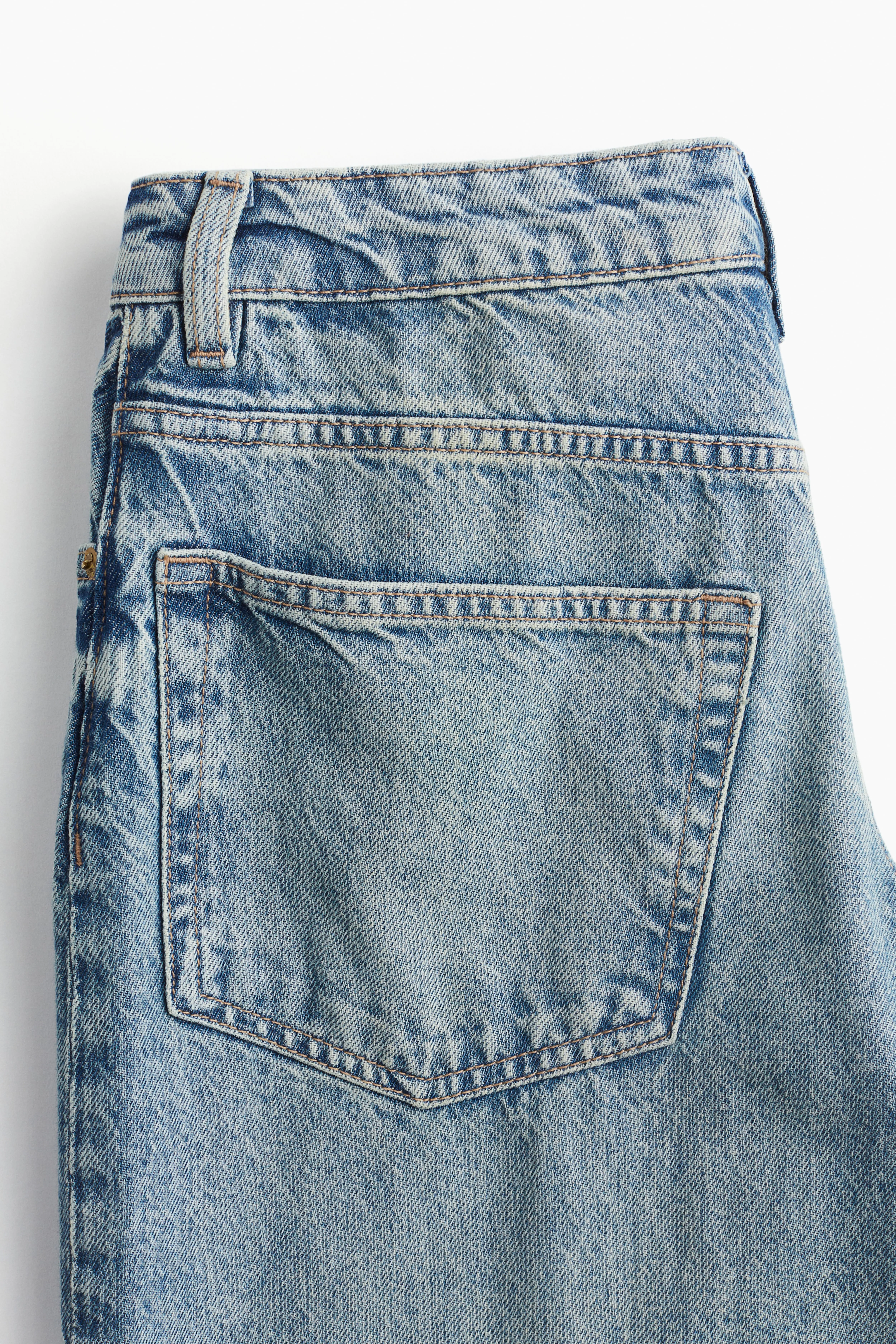 Baggy Wide Low Jeans - Low waist - Long - Light denim blue - Ladies | H&M GB