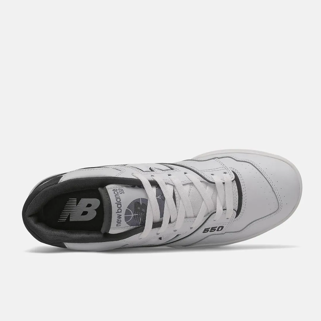 BB550 Sneaker (White + Black)