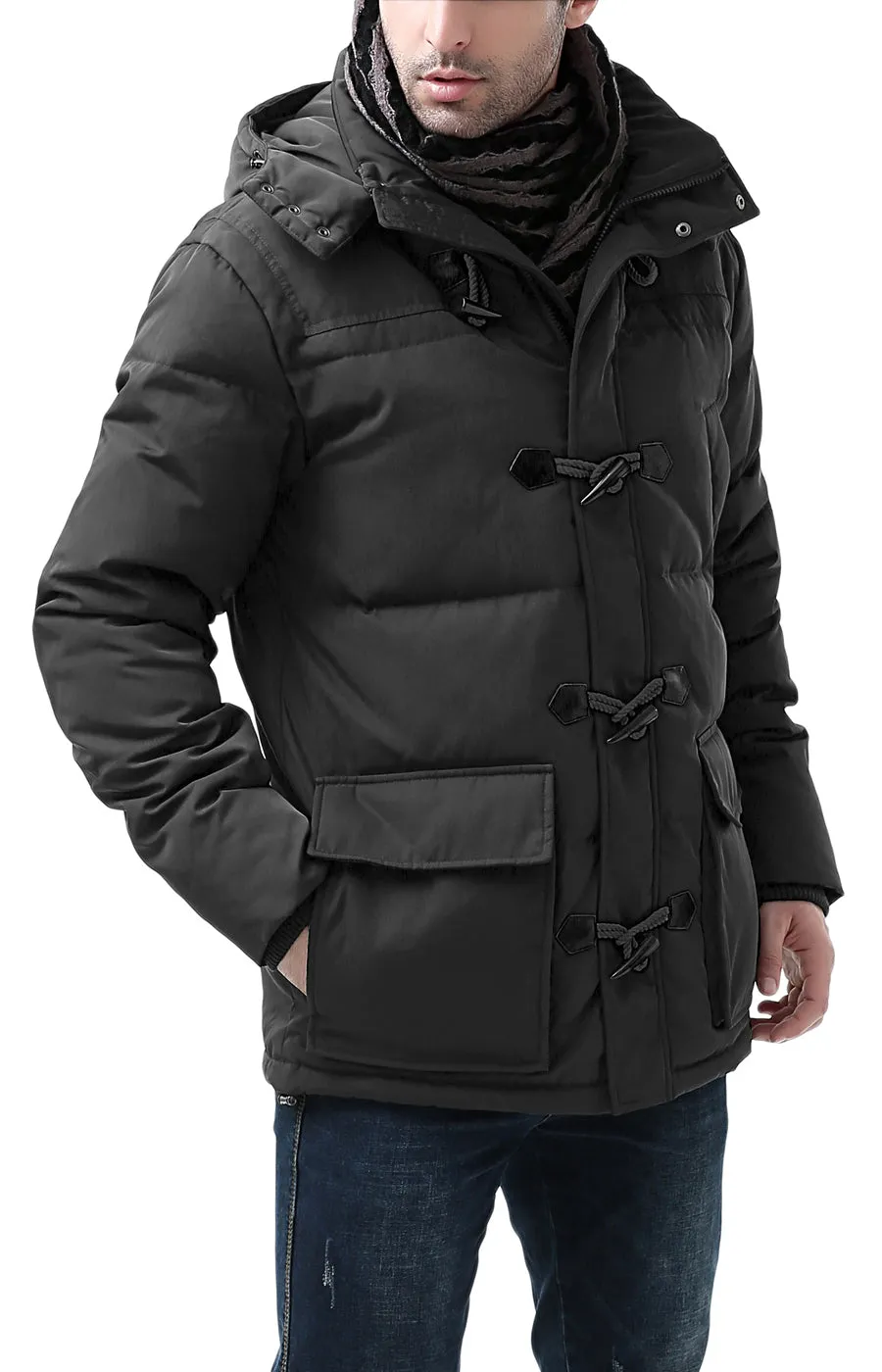 BGSD Men's Connor Hooded Waterproof Toggle Down Parka Coat