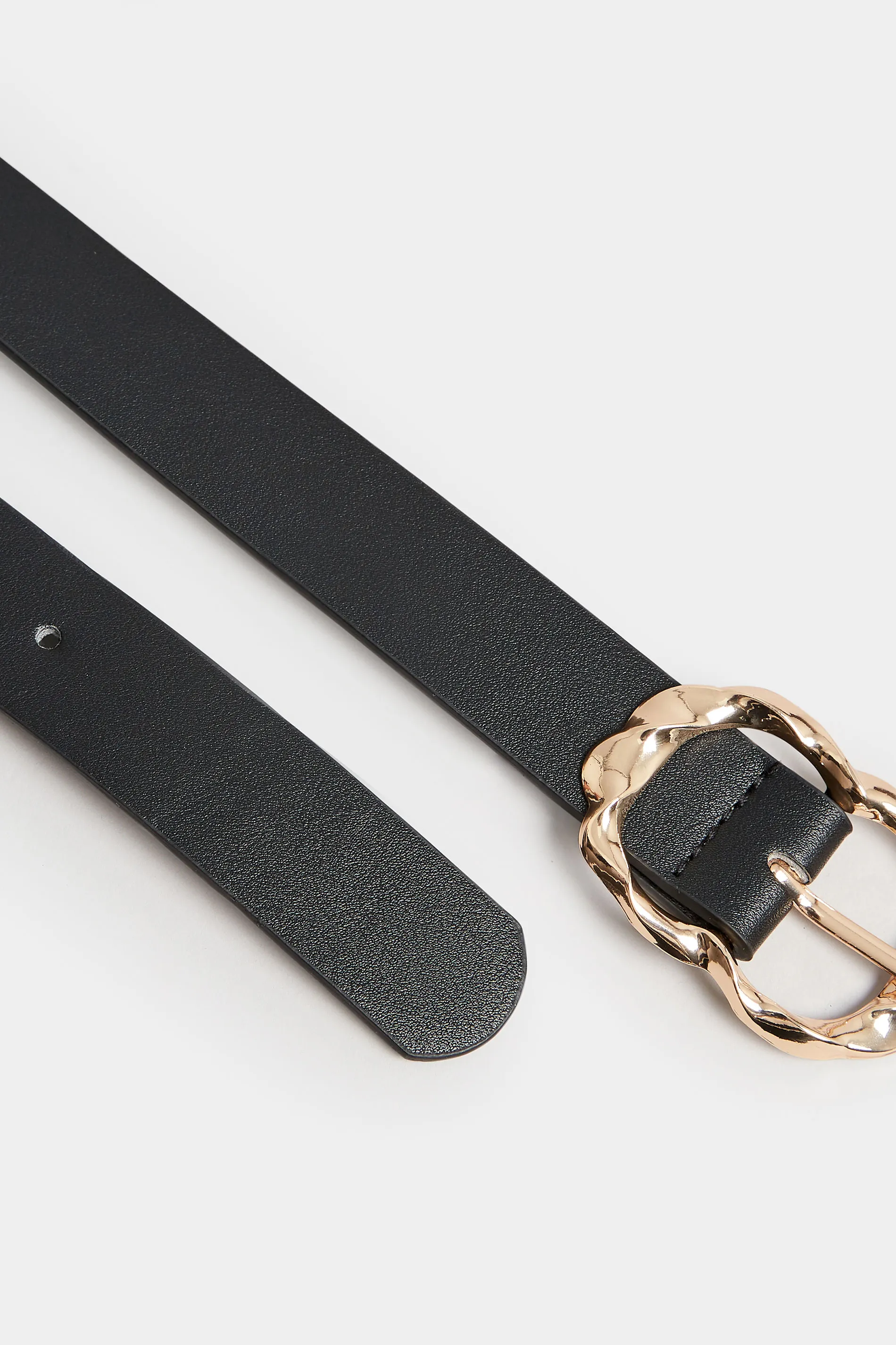 Black & Gold Twisted Buckle Belt