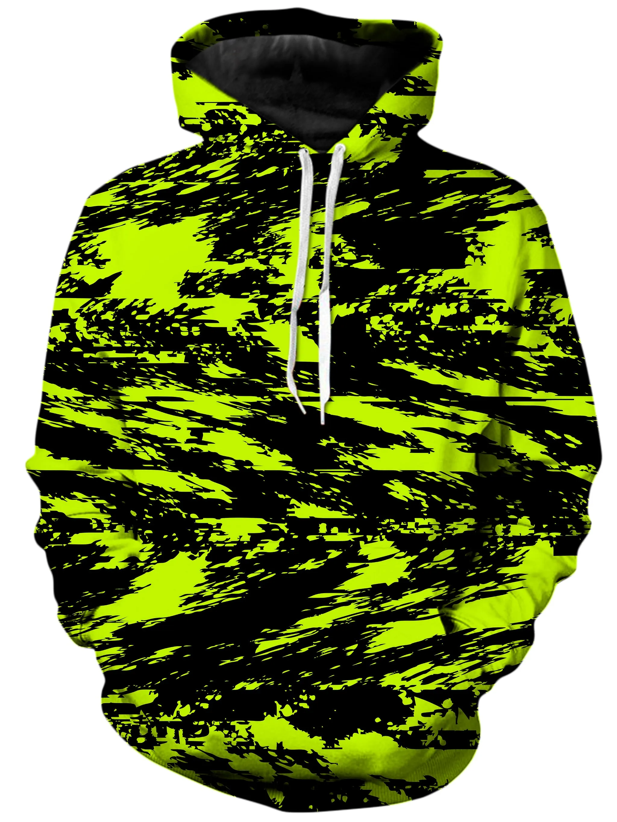 Black Lime Bolt Glitch Hoodie and Leggings Combo