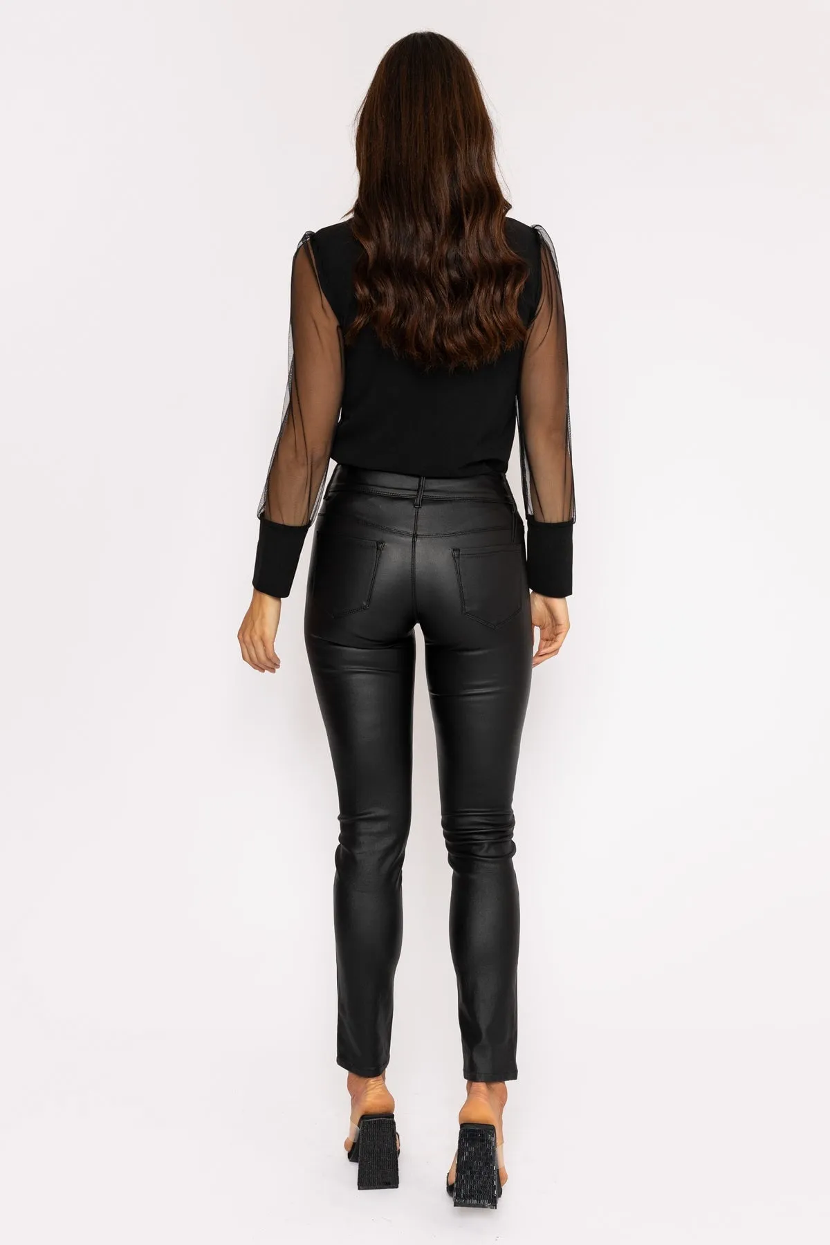 Black Pu Jeans