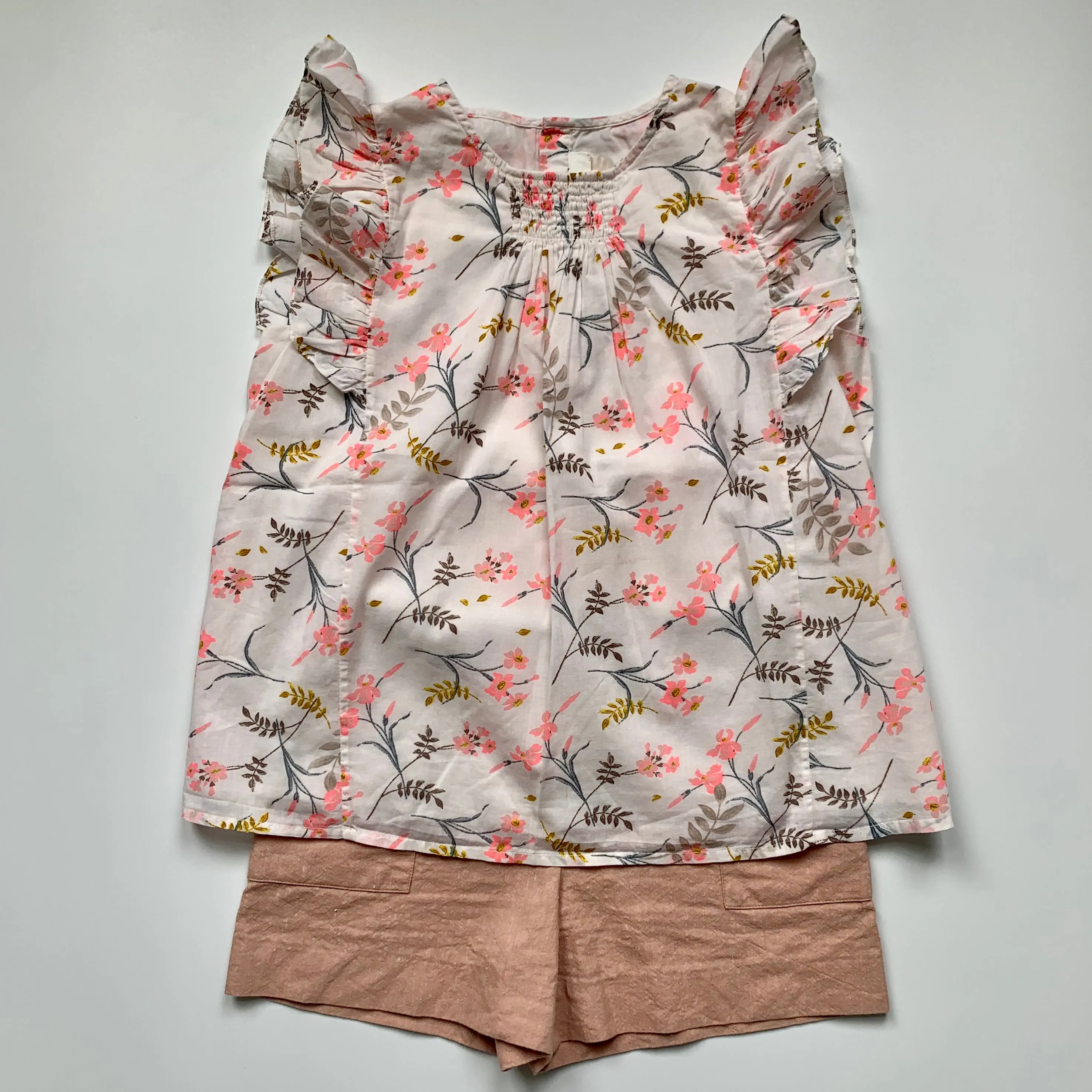 Bonpoint Neon Floral Print Blouse: 12 Years