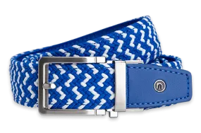 Braided Blue & White, 1 3/8 Strap, Golf Belt