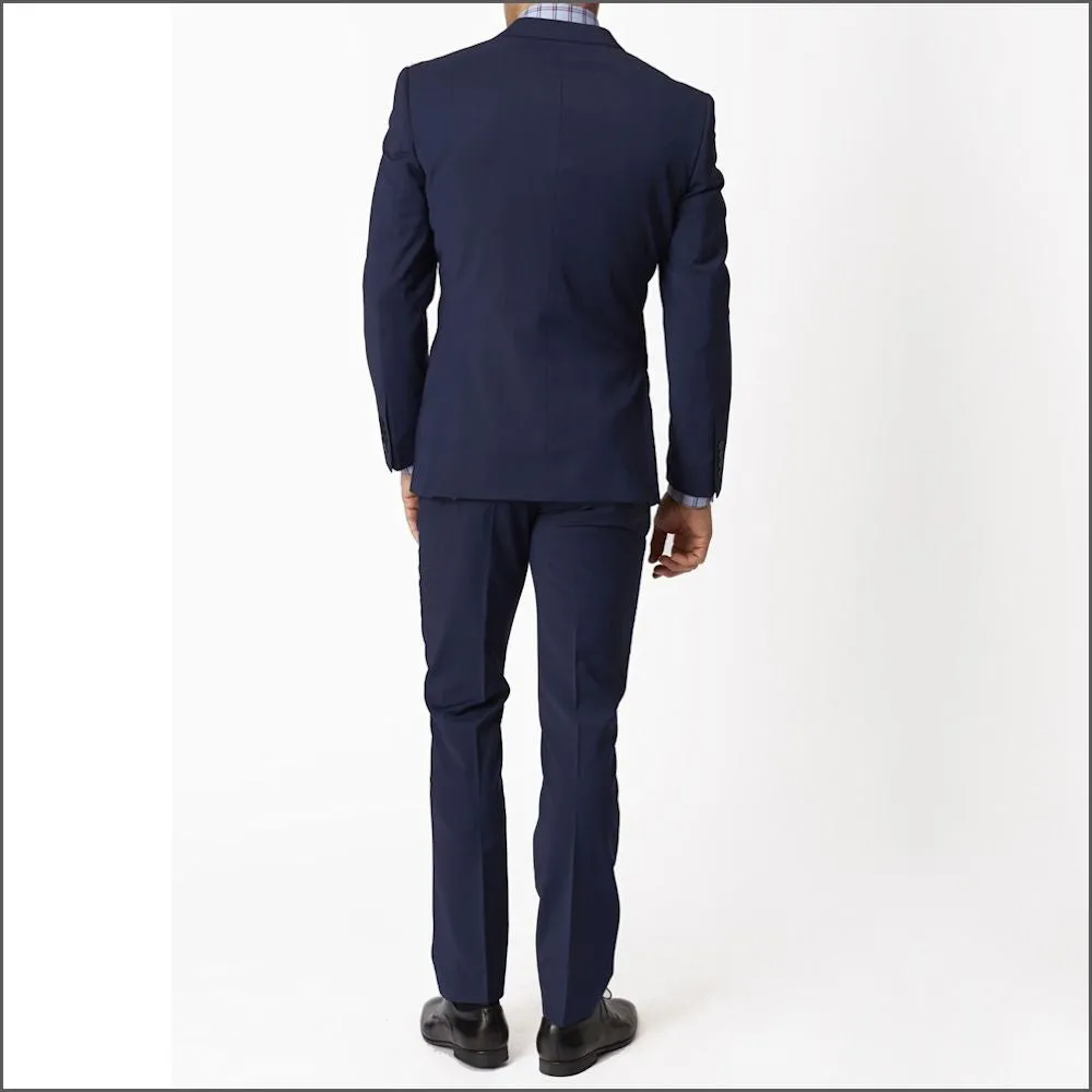 Brook Taverner Cassino Blue Fashion Fit Washable Crease Resistant Suit**