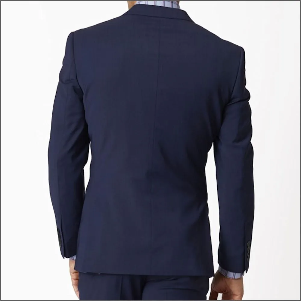 Brook Taverner Cassino Blue Fashion Fit Washable Crease Resistant Suit**