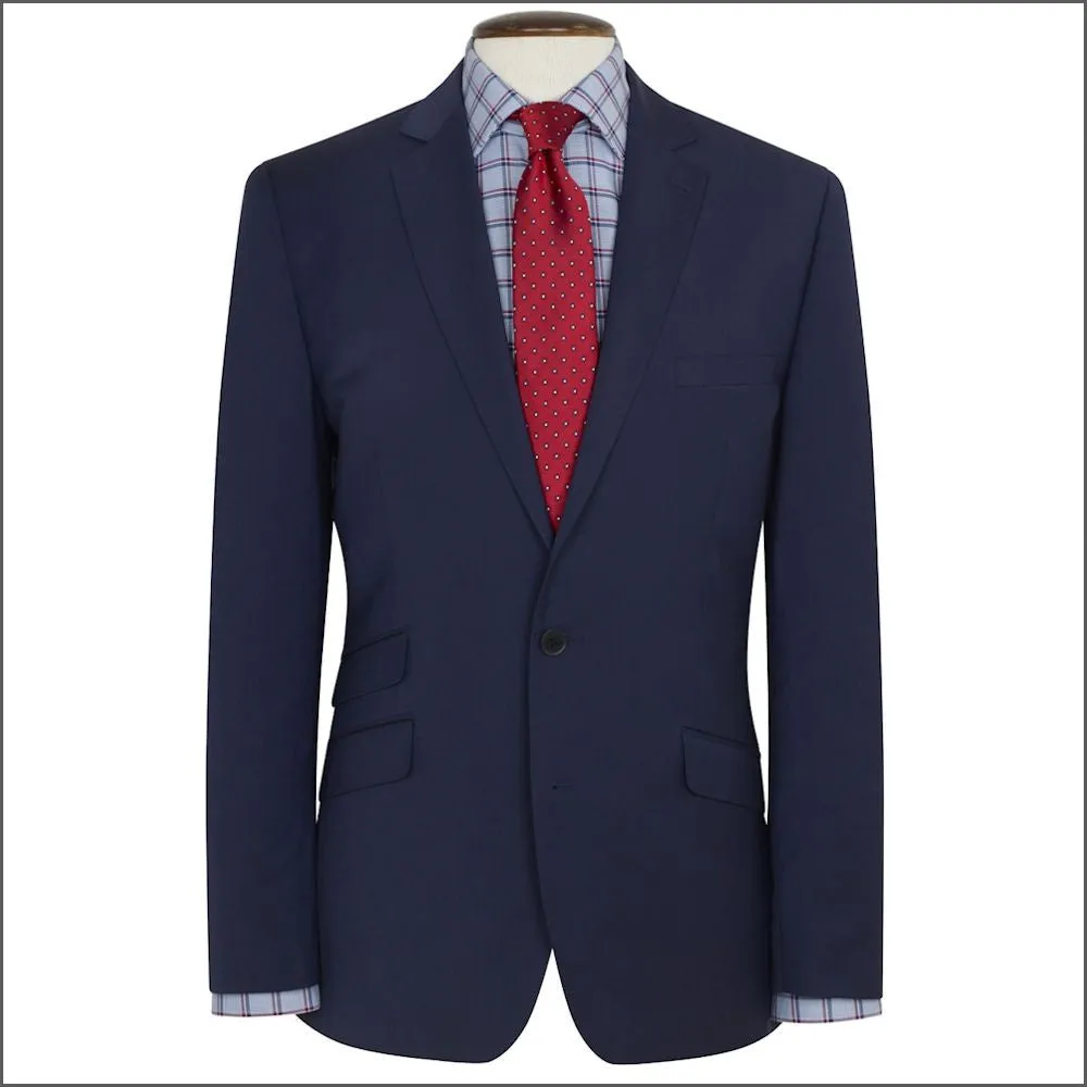 Brook Taverner Cassino Blue Fashion Fit Washable Crease Resistant Suit**