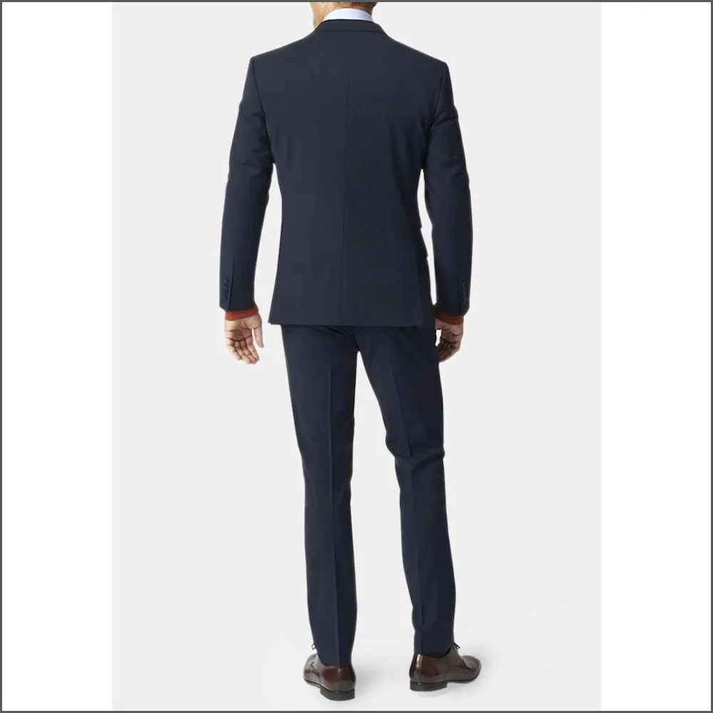 Brook Taverner Cassino Navy Fashion Fit Washable Crease Resistant Suit//