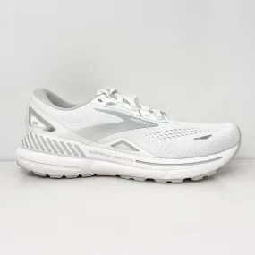 Brooks Womens Adrenaline GTS 23 1203811D104 White Running Shoes Sneaker Sz 7.5 D