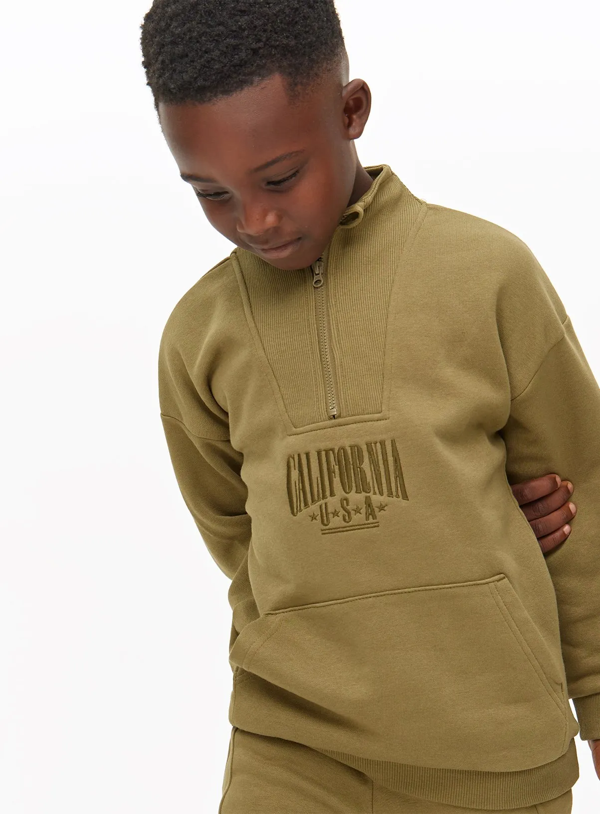 Buy Khaki Sweatshirt & Joggers 5 years | Jumpers and hoodies | Tu