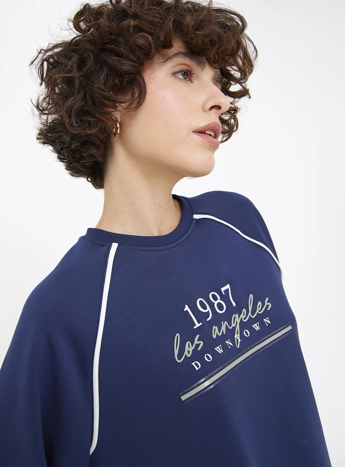 Buy Navy 1987 Downtown LA Graphic Sweatshirt XL | Hoodies and sweatshirts | Tu