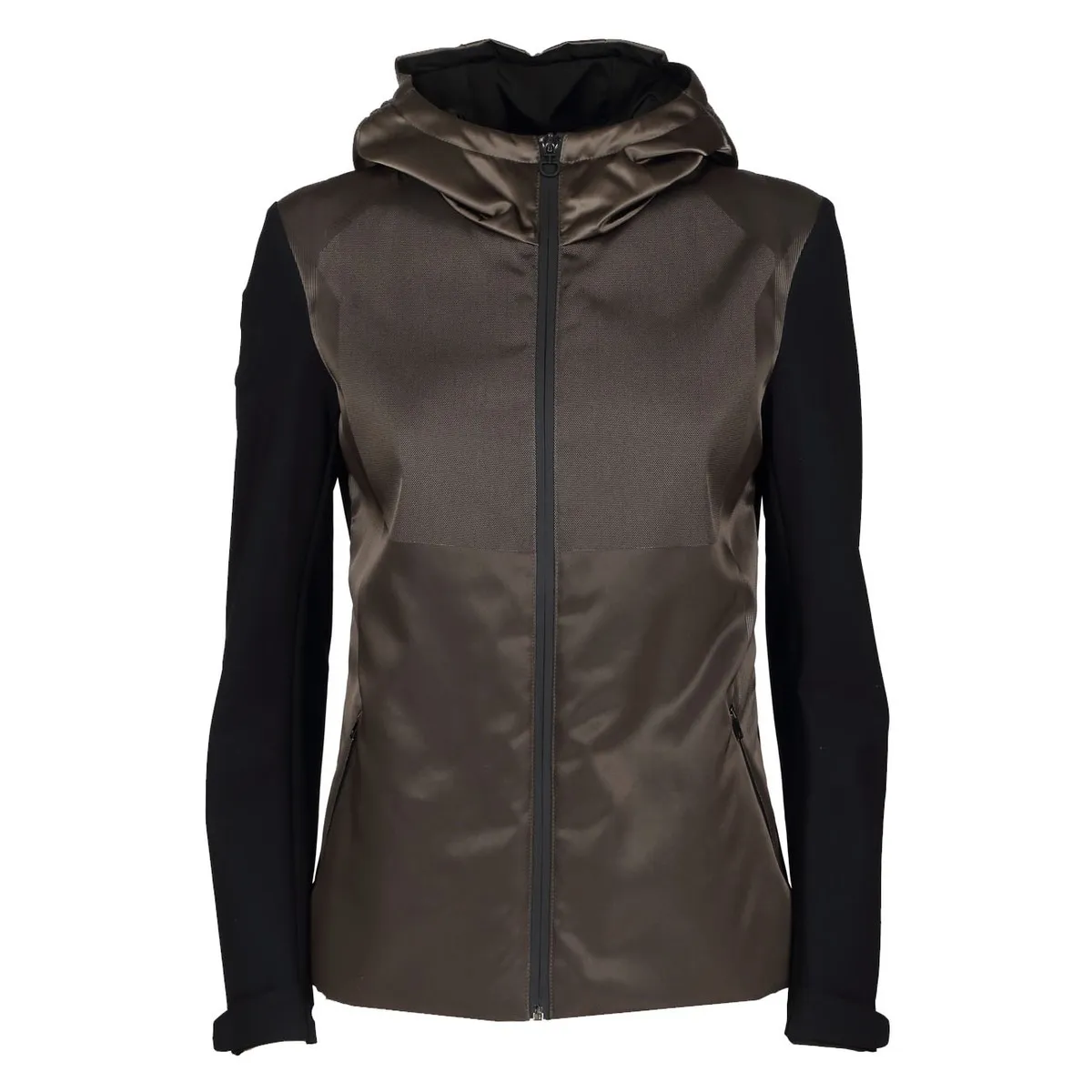 CAVALLERIA TOSCANA WOMEN'S SOFTSHELL WITH FULL ZIP HOOD COLOR BLACK / BRONZE