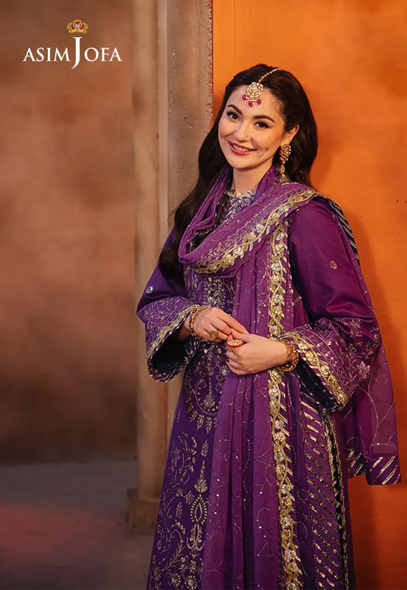 Chamkeeli by Asim Jofa Embroidered Twisted Silk Unstitched 3Pc Suit AJKK-07