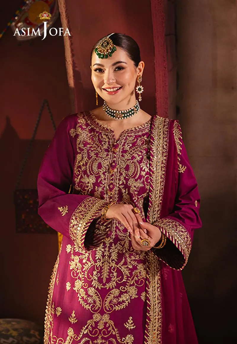 Chamkeeli by Asim Jofa Embroidered Twisted Silk Unstitched 3Pc Suit AJKK-21