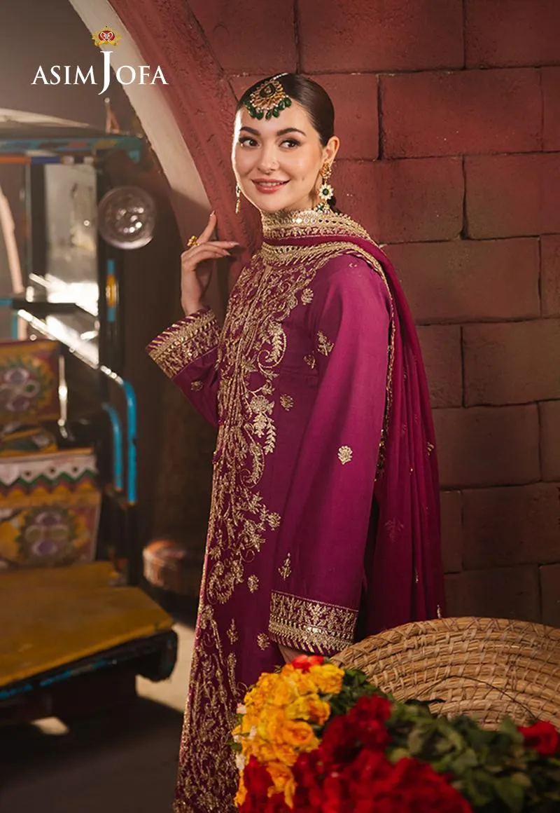 Chamkeeli by Asim Jofa Embroidered Twisted Silk Unstitched 3Pc Suit AJKK-21