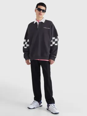 Checkerboard Logo Embroidery Rugby Shirt | Sweatshirts & Hoodies | Tommy Jeans